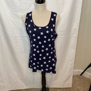 26 Levi’s Blue White Star Print Tank Top Americana Festival Size XL